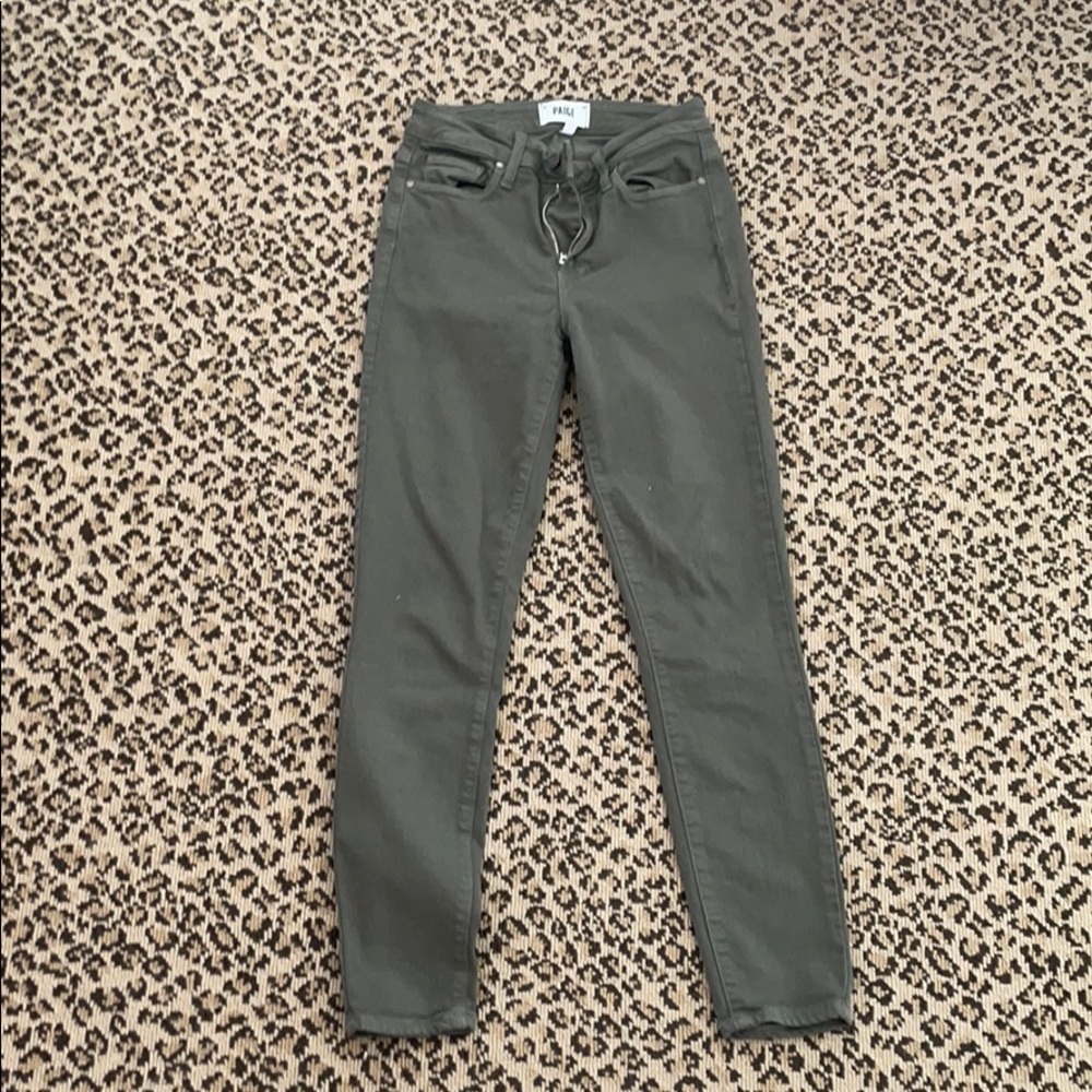 Paige army green jeans